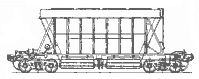 Four-axle covered hopper/wagon for mineral fertilizers