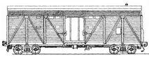 Four-axle covered 2-storied livestock wagon