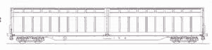 Four-axle wagon, model Habbins-14