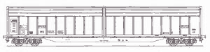 Eight-axle open wagon