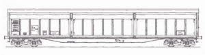 Six-axle all-metal open wagon
