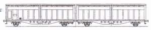 Four-axle open wagon with solid car body