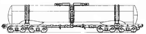 Eight-axle tank wagon for oil products