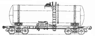 Four-axle tank wagon for cement