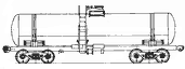 Four-axle tank wagon for sulfuric acid