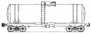 Four-axle tank wagon for hydrochloric acid