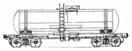 Four-axle tank wagon for melange