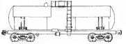 Four-axle tank wagon for chlorine