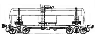 Four-axle tank wagon for yellow phosphorus