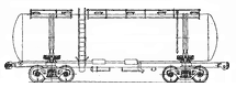 Four-axle tank wagon for soda ash