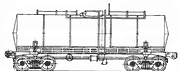 Four-axle tank wagon for molten sulfur