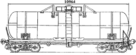 Four-axle tank wagon for liquefied hydrocarbon gases