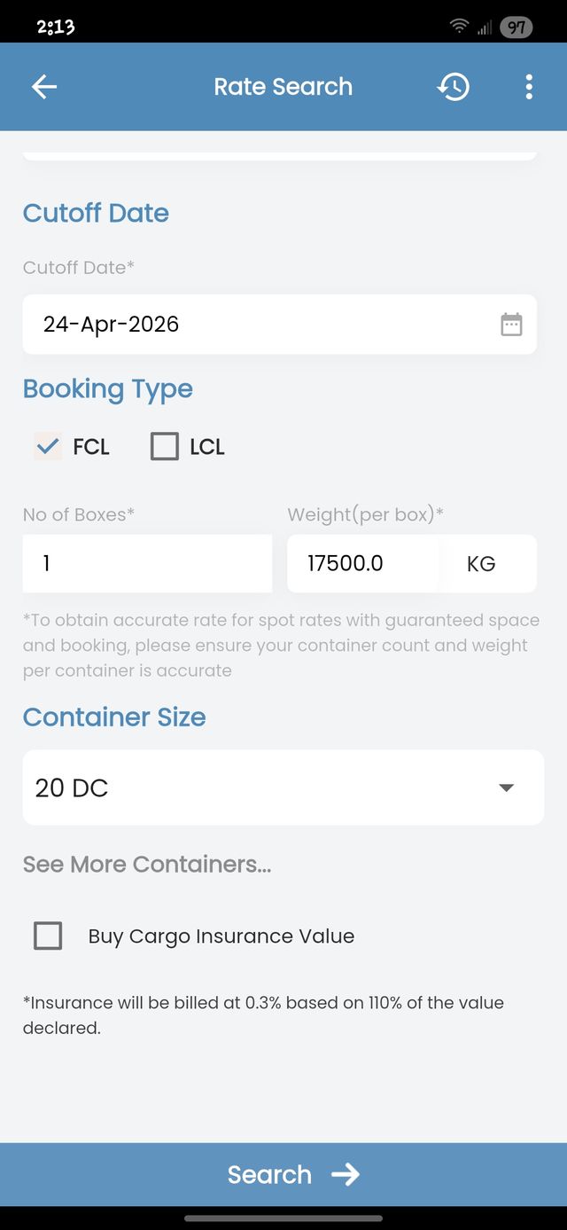 Mobile booking confirmation screen